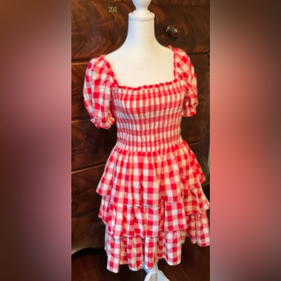 English Factory Dresses & Skirts - English Factory Red and White Gingham Dress - New With Tags -size S